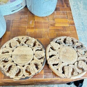 Carved Wooden Trivets